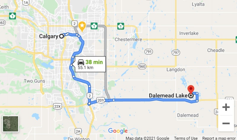 Dalemead Lake Directions