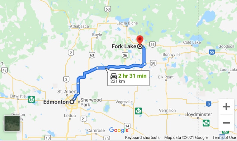 Fork Lake Directions