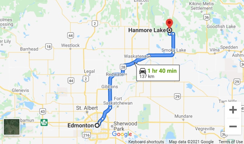 Hanmore Lake Directions