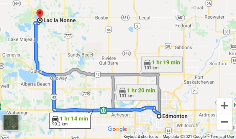 Lac la Nonne Directions