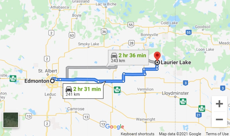 Laurier Lake Directions